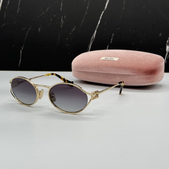 NEW SMU 52Y ZVN5D1 MIU MIU MU52YS ZVN5D1 GOLD MU 52Y ZVN5D1 WOMEN SUNGLASSES main image 9